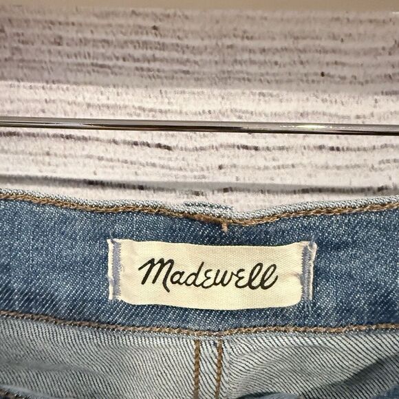 Madewell The Perfect Vintage Jean Size 26 High Rise Straight Raw Hem Denim Blue - Picture 3 of 12